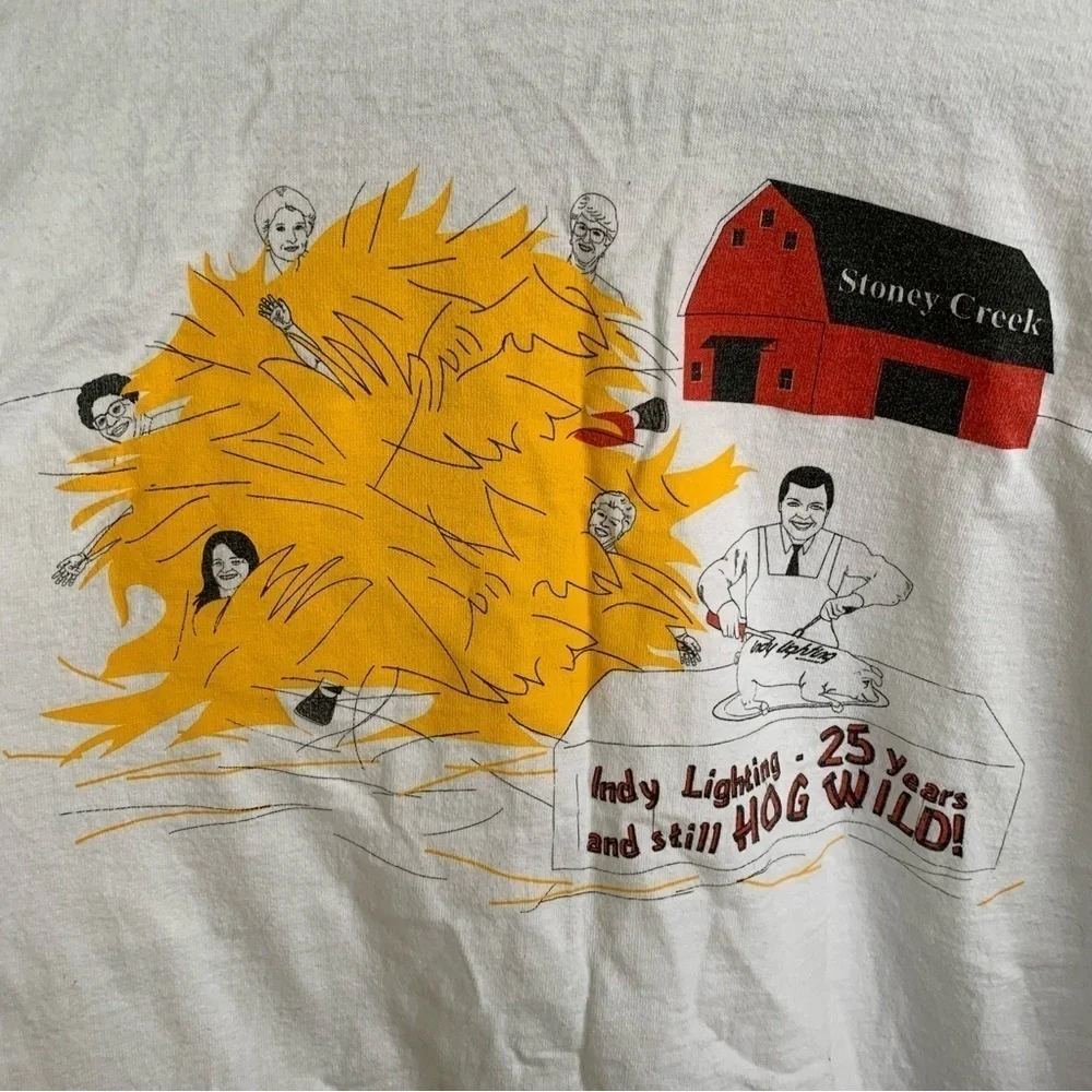 Vintage Indy Lighting Tee Shirt Hog Wild Graphics Size XL - Picture 1 of 7